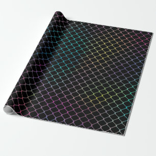 Papel De Presente Padrão de Cadeia de Cerca Colorida Moderna Elegan