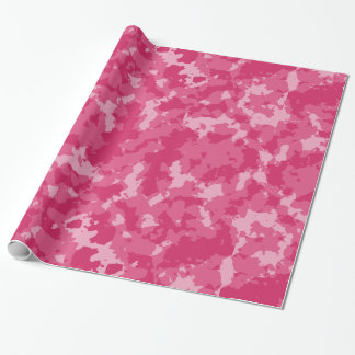 Papel De Presente Padrão de Camo Rosa