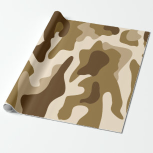 Papel De Presente Padrão de camuflagem bege