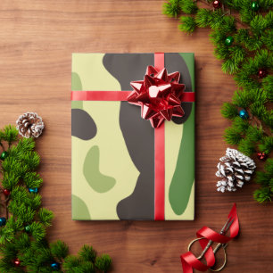 Papel De Presente padrão de camuflagem caqui