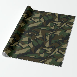Papel De Presente Padrão de Camuflagem do Exército Artístico