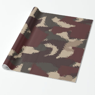 Papel De Presente Padrão de Camuflagem Militar Abstrato