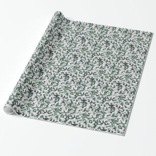 Papel De Presente Padrão de camuflagem verde