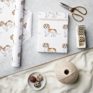 Papel De Presente Padrão De Cão De Mini Goldendoodle De Arpricot A