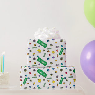 Papel De Presente Padrão de Caractere da Rua Sésamo