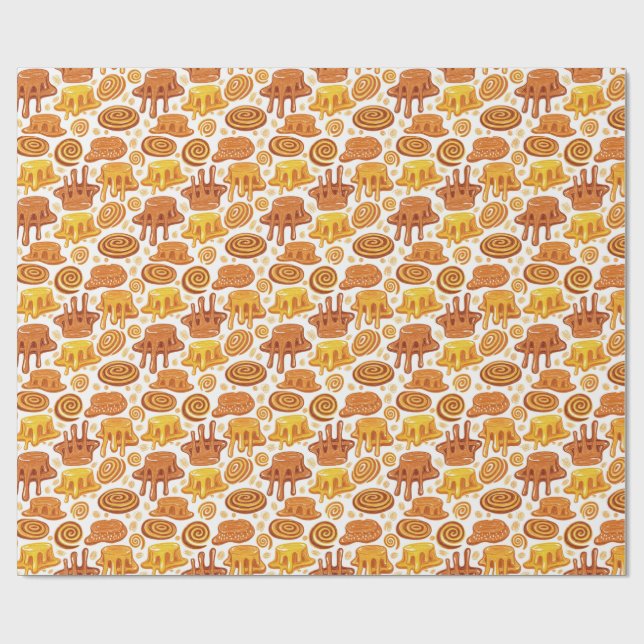 Papel De Presente padrão de caramelo (Aberto)