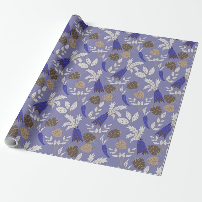 Papel De Presente Padrão De Carrots E Loucos Azuis (Desenrolado)