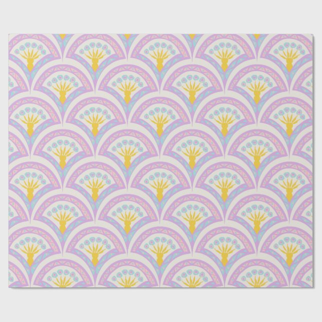 Papel De Presente Padrão de casca colorido de Pastel (Aberto)