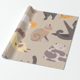 Papel De Presente Padrão de Cat