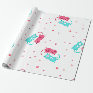 Papel De Presente Padrão de Cat