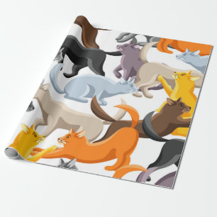 Papel De Presente Padrão de Cat