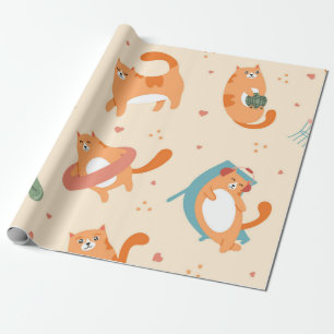 Papel De Presente Padrão de Cat