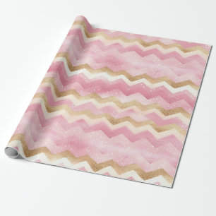 Papel De Presente Padrão de Cevão Rosa Estimulante
