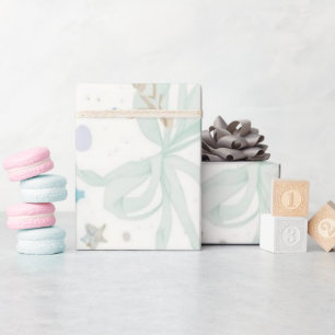 Papel De Presente Padrão de Chá de Bebê Confete Pastel Bl Rosa Sua