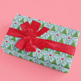 Papel De Presente Padrão de Chá de fraldas de roupa para Papais noei