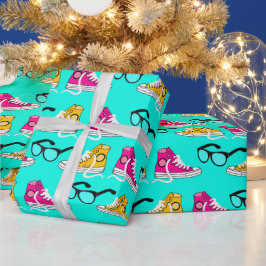 Papel De Presente Padrão de Cheerleader do Sonho de Adolescente