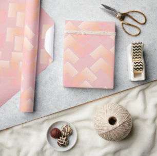 Papel De Presente Padrão de Chevron de Pastel Suave