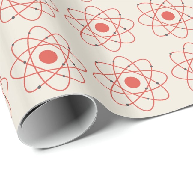 Papel De Presente Padrão de Ciência da Estrutura Atom (Ponta do rolo)