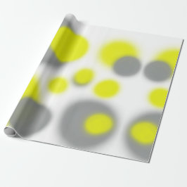 Papel De Presente Padrão de Cinza Amarela abstrato