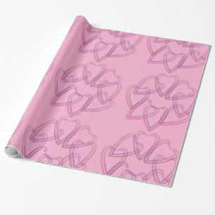 Papel De Presente Padrão de círculo de coração bonito