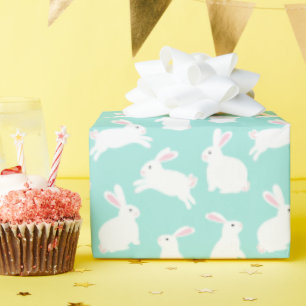 Papel De Presente Padrão de cobaias brancas primavera