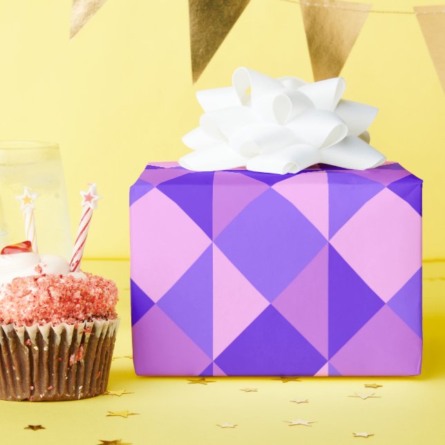 Papel De Presente Padrão de colcha roxa (Festa de aniversário)