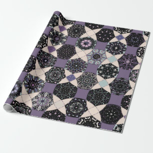 Papel De Presente Padrão de colheita colorida, sem costura, com flo