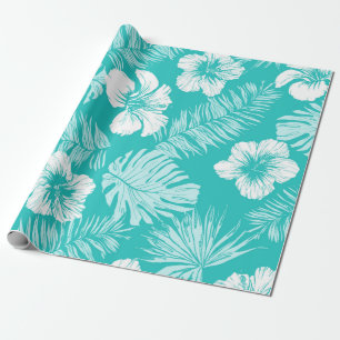 Papel De Presente Padrão de colheita sem costura com folhas tropica