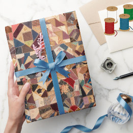 Papel De Presente Padrão de Coloração do Vintage