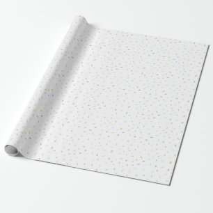 Papel De Presente Padrão de Confetti de Molho de Água