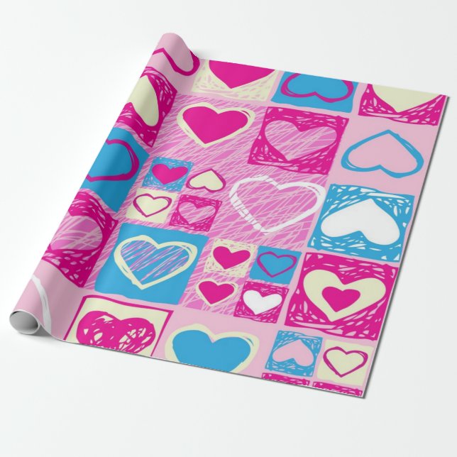 Papel De Presente Padrão de copas (Desenrolado)