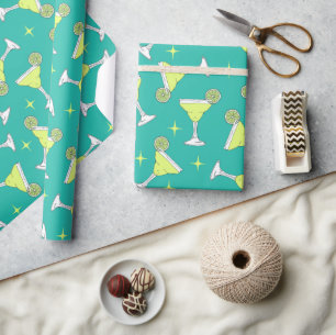 Papel De Presente Padrão de Coquetéis Margarita