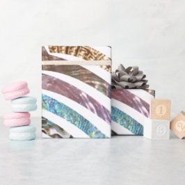 Papel De Presente Padrão de cor Shell brilhante Wavy