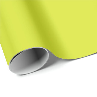 Papel De Presente Padrão de Cor Sólida Verde Limão Fresco