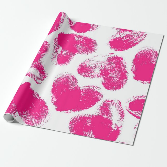 Papel De Presente Padrão de corações (Desenrolado)