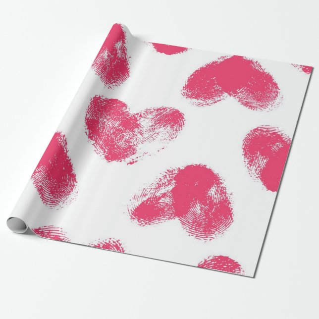 Papel De Presente Padrão de corações (Desenrolado)