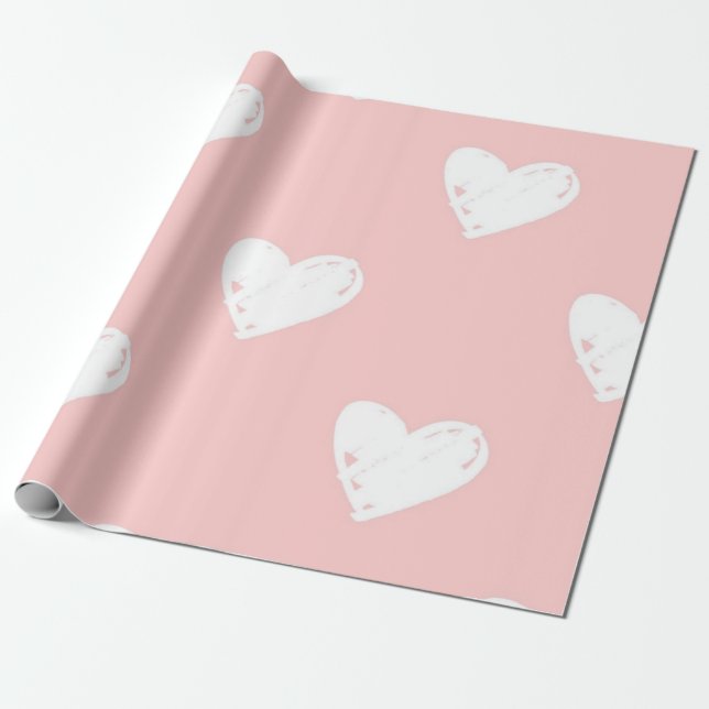 Papel De Presente Padrão de corações (Desenrolado)