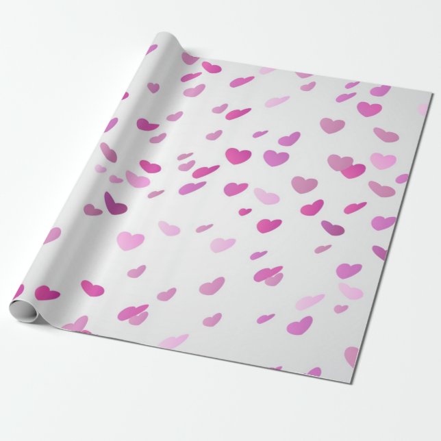 Papel De Presente Padrão de corações (Desenrolado)