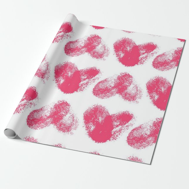 Papel De Presente Padrão de corações (Desenrolado)
