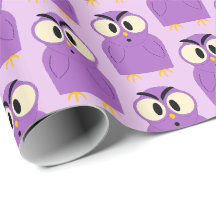 Padrão de Coruja Divertida Roxo Lavanda