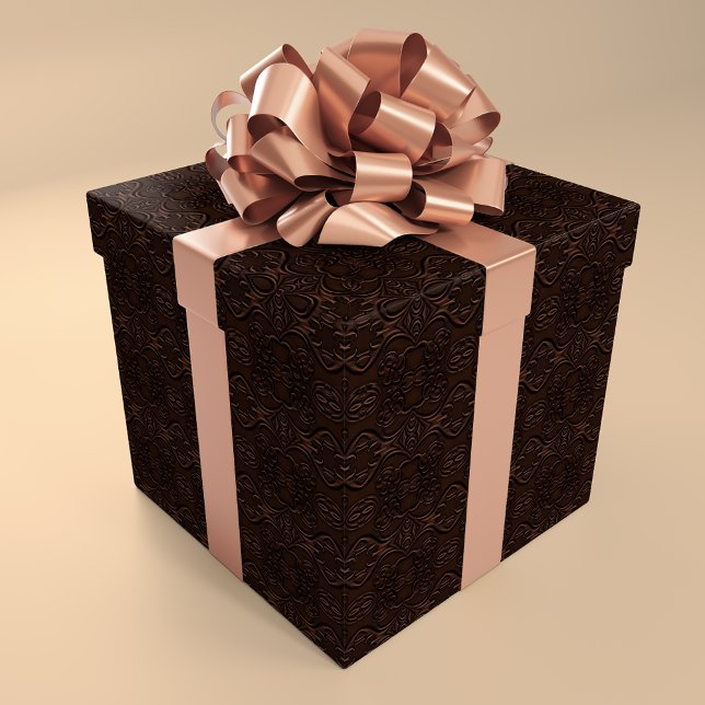 Papel De Presente Padrão de Couro e Couro Floral Barroco (Criador carregado)