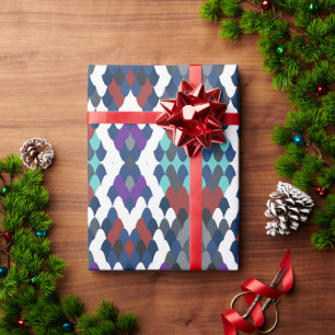 Papel De Presente Padrão de crosta de peixe colorido fofo