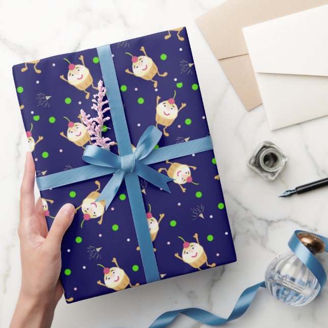 Papel De Presente padrão de cupcakes (Presentear)