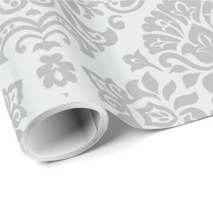 Papel De Presente Padrão de Damasco Elegante