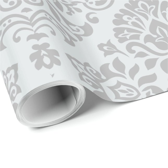 Papel De Presente Padrão de Damasco Elegante (Ponta do rolo)