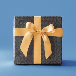 Papel De Presente Padrão de Deco de Arte Geométrica Marinho Azul