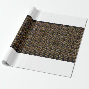 Papel De Presente Padrão de Deco de Arte Invisível. Minim geométr
