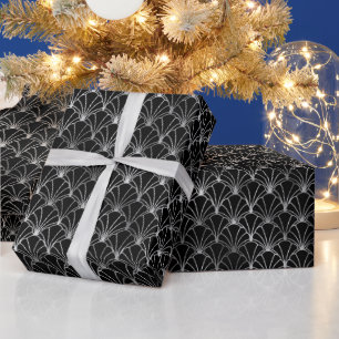 Papel De Presente Padrão de Deco de Arte Negra