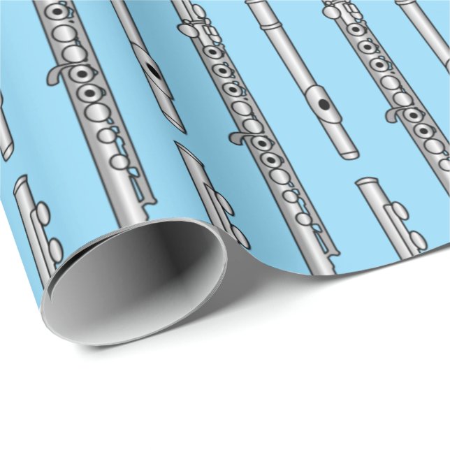 Papel De Presente Padrão de Desenho de Fluto (Ponta do rolo)