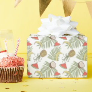 Papel De Presente Padrão de desenho de Fruta tropical